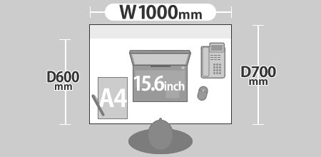 幅1000mmは取り回しの良いサイズ