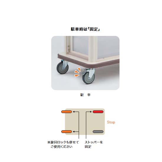 キャスターの特徴‐固定ロック キャスターの特徴‐固定ロック