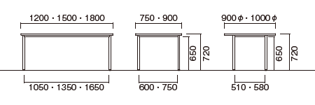 寸法図(アジャスター脚)
