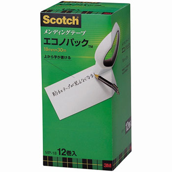 3M MP-18 スコッチ メンディングテープ エコノパック 大巻 (910-1234)1セット=120巻:12巻×10パック