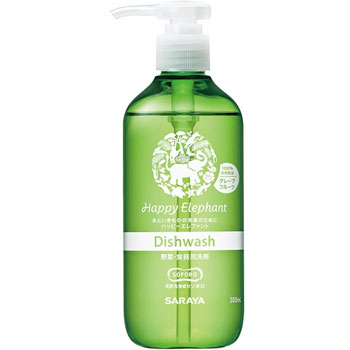 サラヤ 26152 ハッピーエレファント 野菜・食器用洗剤 グレープフルーツ 本体 300ml