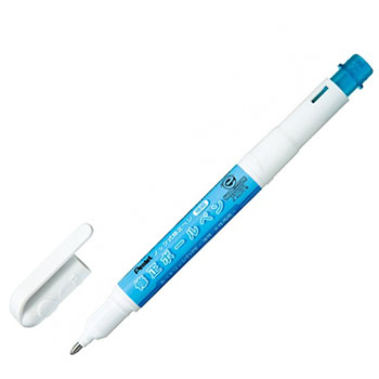 ペンテル XZL12-W ノック式修正ペン 修正ボールペン カートリッジタイプ (116-2950)1本 極細 油性・水性インキ