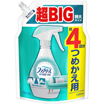 P&G PG060853 ファブリーズ ダブル除菌 香りが残らない つめかえ用4回分 超ＢＩg特大 1280ml