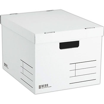 コクヨ A4-NELB-W 収納ボックス NEOS  Lサイズ フタ付き (913-8461)1セット=10個 ホワイト