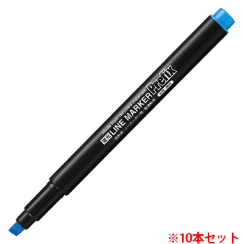 コクヨ PM-L102B 蛍光OAマーカー 再生樹脂･シングル プリフィクス (910-5645)1セット=10本 中字 青