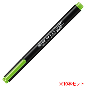 コクヨ PM-L102G 蛍光OAマーカー 再生樹脂・シングル プリフィクス (910-5652)1セット=10本 中字 緑