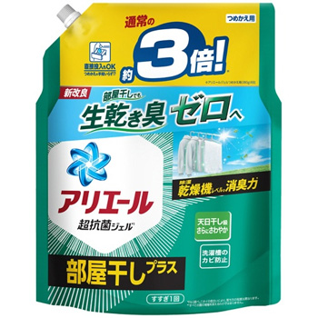 P&G PG219060 アリエールジェル 部屋干しプラス つめかえ用 超ジャンボ 1.15kg
