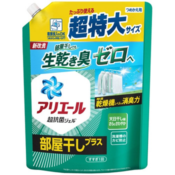 P&G PG219107 アリエールジェル 部屋干しプラス つめかえ用 超特大 815g