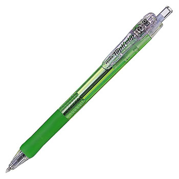 ゼブラ BN5-G 油性ボールペン タプリクリップ 0.7mm 黒  軸色:緑 (210-6397)1本