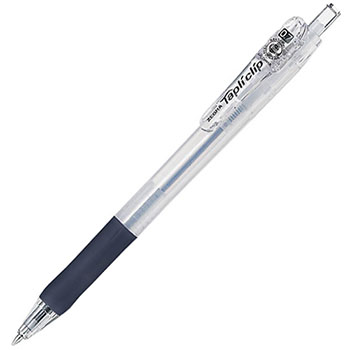 ゼブラ BN5-W 油性ボールペン タプリクリップ 0.7mm 黒 軸色:白 (210-6427)1本