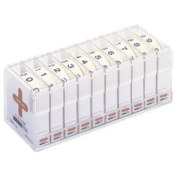 LIHIT HK751R-コミ ナンバーラベルM ロールタイプ (515-1431)1セット 「0」~「9」(300片×各1箱