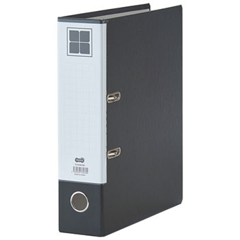 TLFA4M-BK レバー式アーチファイル A4タテ 2穴 580枚収容 汎用品 (912-2331)1セット=10冊 58m