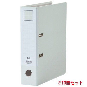TLFA4M-WH レバー式アーチファイル A4タテ 2穴 580枚収容 汎用品 (912-2380)1セット=10冊 58m