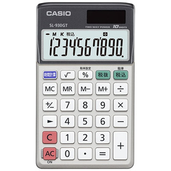 CASIO SL-930GT-N 手帳タイプ電卓 10桁