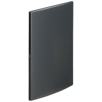 LIHIT N-8101-24 soeru クリヤーブック A4タテ 20ポケット 背幅10mm スモークブラック