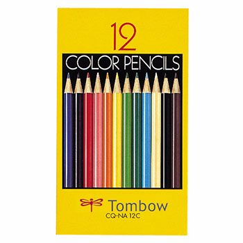 トンボ CQ-NA12C 色鉛筆 紙箱 12色(各色1本)
