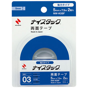 ニチバン NW-K5SF ナイスタック 両面テープ 強力タイプ 小巻 5mm×7.5m