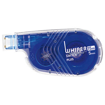 PLUS WH-1515 BL 修正テープ ホワイパースイッチ 本体(簡易パッケージ) 5mm幅×15m ブルー