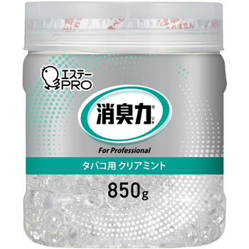 エステー 130320 消臭力 業務用消臭剤 ビーズタイプ タバコ用 クリアミント 大容量 本体 850g
