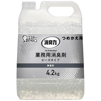 エステー 130368 消臭力 業務用消臭剤 ビーズタイプ 特大 無香料 つめかえ用 4.2kg
