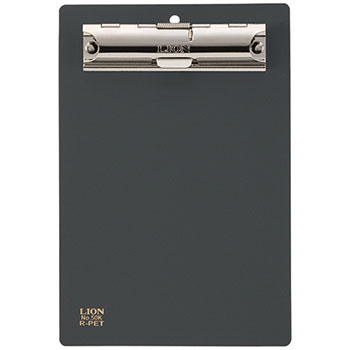 ライオン NO.50K-DGY PETカラー用箋挟 A6タテ ダークグレー