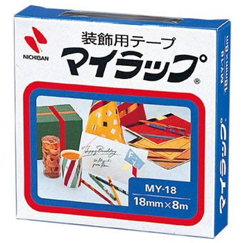 ニチバン MY-181 装飾用テープ マイラップ 幅18mm×長さ8m 赤