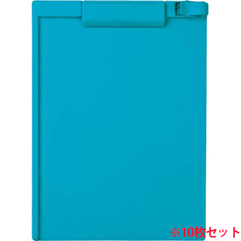 セキセイ SSS-3056P-SB クリップボード A4タテ スカイブルー 10枚セット