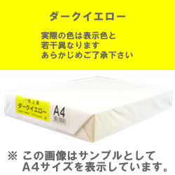 カラーコピー用紙(色上質) B5 ダークイエロー
