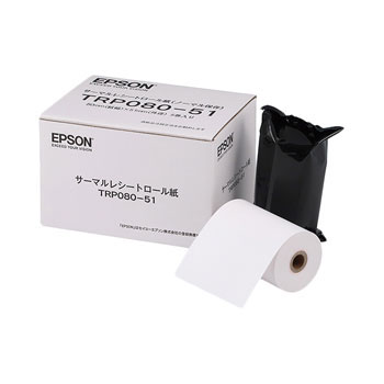 EPSON TRP080-51 サーマルロール紙 幅80mm外径51mm 5巻入り、幅80mm、外径51mm、約29ｍ