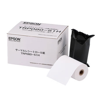 EPSON TRP080-51H 高保存サーマルロール紙 幅80mm外径51mm 5巻入り、幅80mm、外径51mm、約23.5