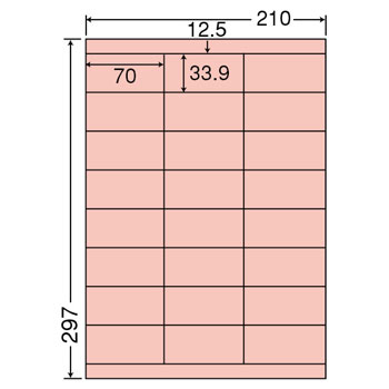 ナナ CL48FHR A4サイズカラーラベル 再剥離