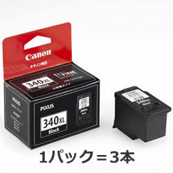 CANON 5211B001 BC-340XL FINEカートリッジ ブラック 1パック=3本 大容量