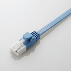 ELECOM LD-GFT/BU150 ツメ折れ防止フラットLANケーブル CAT6準拠 ブルー 15m