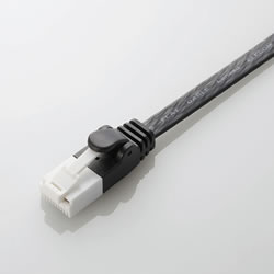 ELECOM LD-GFT/BK50 ツメ折れ防止フラットLANケーブル CAT6準拠 ブラック 5m