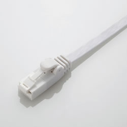 ELECOM LD-GFT/WH50 ツメ折れ防止フラットLANケーブル CAT6準拠 ホワイト 5m