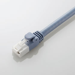 ELECOM LD-GPAT/BU10 ツメ折れ防止LANケーブル CAT6A対応 ブルー 1m