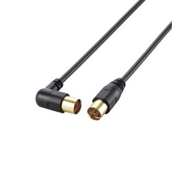 ELECOM AV-ATLS10BK アンテナケーブル(L型-ストレート)