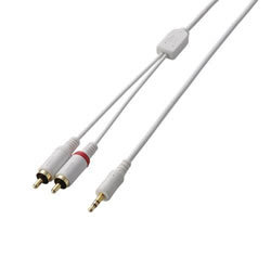 ELECOM AVD-IPCLR1WH iPod用オーディオケーブル