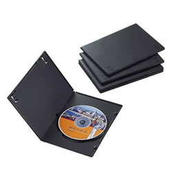 ELECOM CCD-DVDS02BK スリムDVDトールケース