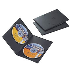 ELECOM CCD-DVDS04BK スリムDVDトールケース