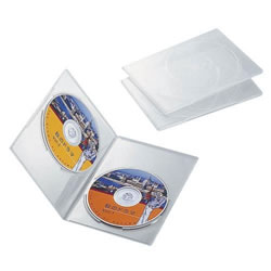 ELECOM CCD-DVDS04CR スリムDVDトールケース