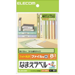 ELECOM EDT-KNM11 なまえラベル＜ファイル用・大＞