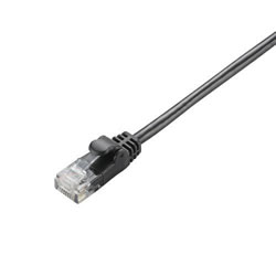 ELECOM LD-GPY/BK1 Gigabit やわらかLANケーブル(Cat6準拠)