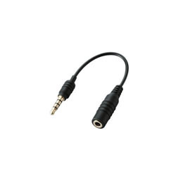 ELECOM MPA-EHPS01BK 4極延長ヘッドホンケーブル