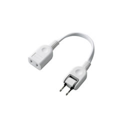 ELECOM T-ADR1WH ACアダプタ用電源延長コード(1個口)
