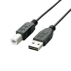 ELECOM U2C-DB15BK 両面挿しUSBケーブル(A-B)