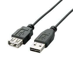 ELECOM U2C-DE30BK 両面挿しUSB延長ケーブル(A-A)