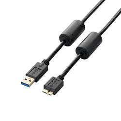 ELECOM USB3-AMBF10BK フェライトコア付きUSB3.0ケーブル（A-microB）