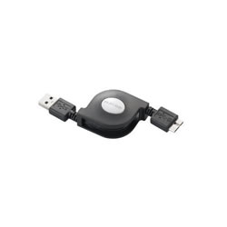 ELECOM USB3-AMBRL07BK 巻き取りUSB3.0ケーブル(A-microB)