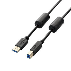 ELECOM USB3-BF10BK フェライトコア付きUSB3.0ケーブル(A-B)